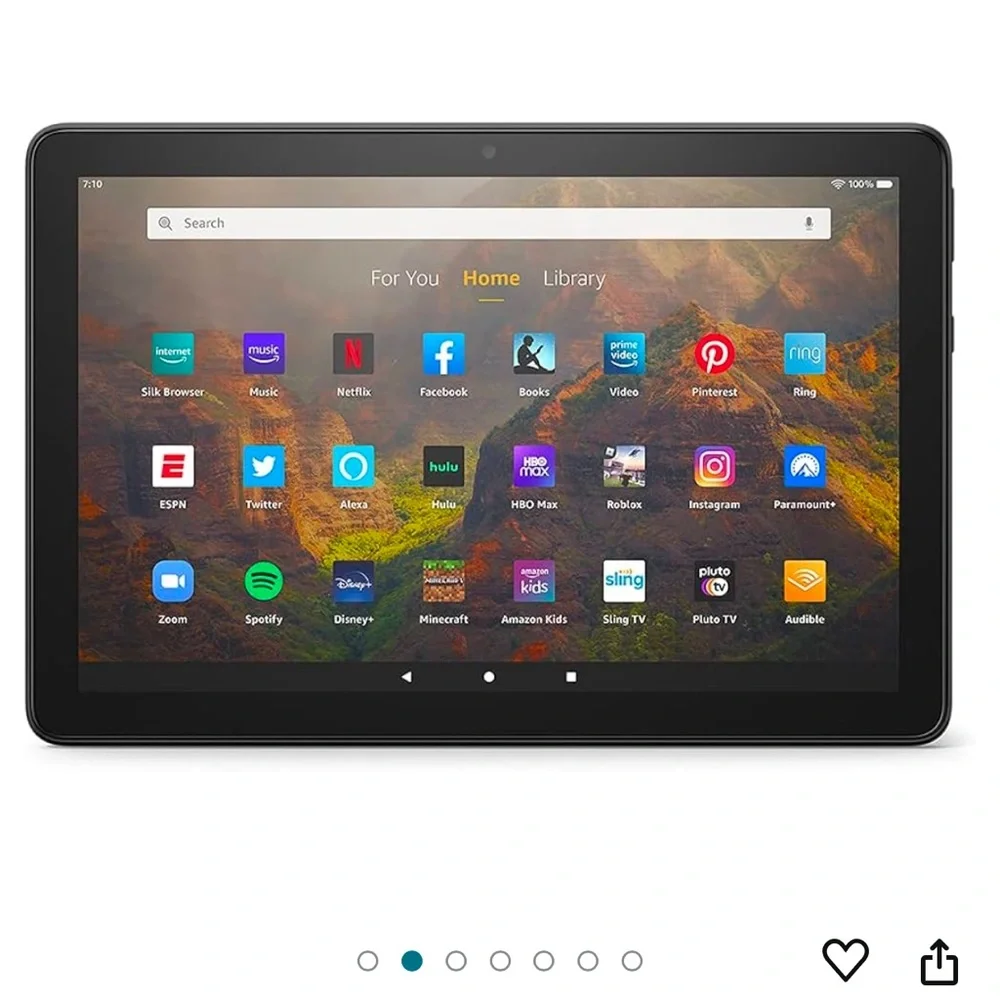 Great gift! Amazon Fire 10 Tablet (9th Gen) w/stand-up protective case - EUC!